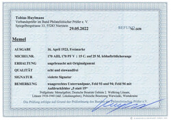 15 C a. 25 M lebh´rötl´orange im waagr. UR-Paar m. seltenem ...