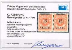 15 C a. 25 M lebh´rötl´orange im waagr. Paar Feld 33 m. ...