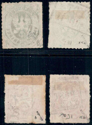 1861 Adler im Achteck je in beiden Farben, alle Pracht u. tief gepr ...