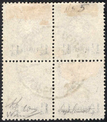 1 1/4 PIA a. 25 Pf orangebraun im 4er-Bl. zentr. rundgest. Luxus ...