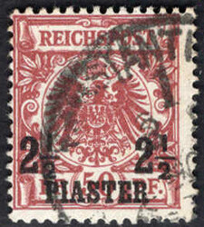 2 1/2 PIA a. 50 Pf bräunl´rot, rundgest. Luxus, tiefst gepr. W ...