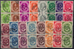 1951 Posthorn in senkr. Paaren aus Bedarf, Pracht (Beispielfoto)  ...