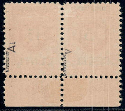 15 C a. 25 M lebh´rötl´orange im waagr. UR-Paar m. seltener Abart ...