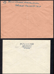 1950 Bachsiegel je v. UR als MiF m. Bauten-ZuF bzw. als EF, je ...