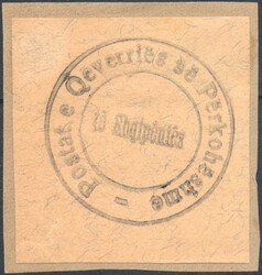 1 Pia schwarz, geschnitten auf Vorlage-Bfstck., wie verausgabt o.G., ...