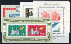 1938-1955 Lot m. 4 postfr. Pracht Blocks (Bl.4,7,14,15)  ...