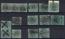 1/2 Baj Wappen, schönes Lot mit versch. Entwertungen Federzug, L1, ...