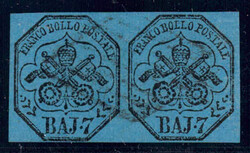 7 Baj Wappen im waagr. Paar, vollrandig Luxus, tiefst gepr. Georg ...