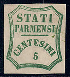 5 C blaugrün, ungebr. Pracht o. Gummi, tiefst gepr. Georg Bühler  ...