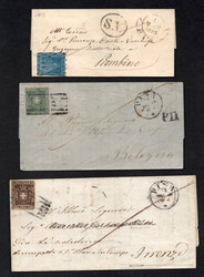 1851-1860 schönes Briefelot mit 13 Briefen, dabei EF, MeF, MiF, u.a. ...