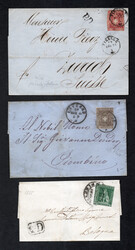 1851-1860 schönes Briefelot mit 13 Briefen, dabei EF, MeF, MiF, u.a. ...
