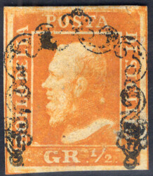 1/2 Gr goldgelb (orange), vollrandig Pracht (rep.), mehrfach geprüft ...