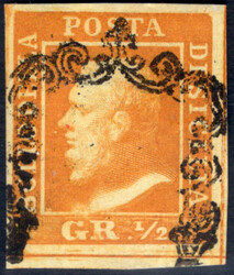 1/2 Gr goldgelb (orange), vollrandig Luxus, mehrfach geprüft u. ...