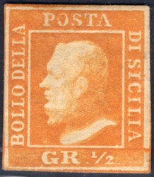 1/2 Gr goldgelb (orange), ungebr. vollrandig Pracht, mehrfach ...