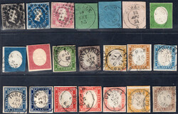 1851-1863 überkpl. Slg. der Mi. 1-15, dabei 10-40 C je in 3 ...