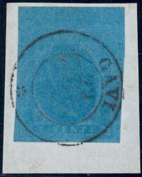 20 C blau, riesenrandiges Oberrandstück a. Luxus-Bfstck. GAVI, sign ...