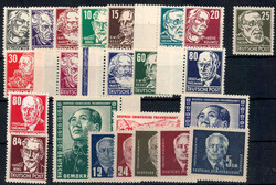 1952 Pieck II und Köpfe II, dazu noch MiNr. 286-88 Chinesen, postfr. ...