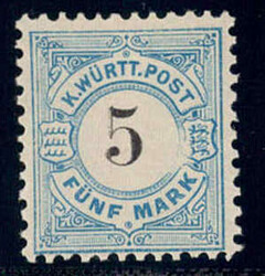 5 M Ziffer m. Doppeldruck der Wertziffer, postfr. Luxus, doppelt ...