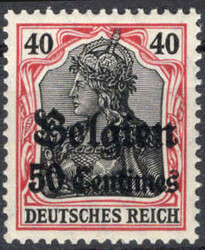 40 Pf Germania, Friedensdruck, postfr. Luxus, m. einwandfreiem KB ...