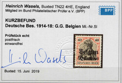 40 Pf Germania, Friedensdruck, postfr. Luxus, m. einwandfreiem KB ...