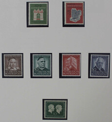 1952-1960 sehr schöne Spezial-Slg. postfr. Luxus und auf Brief ...