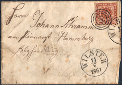 "147" WILSTER (K1) klar a. Vorderseite (Altersspuren) m. dän. 4 S n. ...