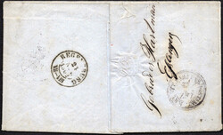 9 Kr lilarot a. portoger. Faltbf. v. Esslingen n. Hemau m. FA ...