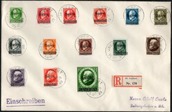 5 Pf-10 M (Bf 19) Bayern-Sarre (ohne 5 M) einzeln rundgestpl. Luxus a ...