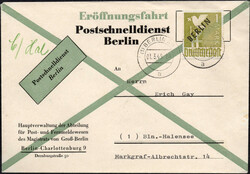 1 DM Schwarzaufdruck a. amtl. FDC zur Eröffnung des ...