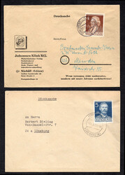 1952 Männer Berlins je als portoger. EF (nur 5 Pf überfrankierte ...