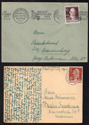 1952 Männer Berlins je als portoger. EF (nur 5 Pf überfrankierte ...