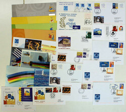 2004 Olympia Athen, Slg. von &gt;100 Belegen, dabei GA, MK, SST, FDC, ...