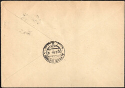 80 Pf AM-Post m. 4er-Bl. 1 Pf a. portoger. R-Bf. v. Hannover n. ...