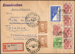 1948 R-Bf. m. "Jeia"-Marke v. Bonn m. argent. beids. ZuF n. Buenos ...