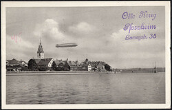 1931 Ostseejahr-Rundfahrt, ungar. Post, Luxus-Zeppelin-AK m. ...
