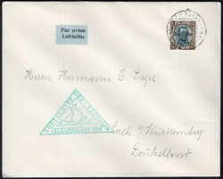 1931 Islandfahrt, Bf. m. 2 Kr. Zeppelin n. Lorch, rundgestpl. Luxus, ...