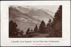 1931 Fahrt Vaduz-Lausanne, Sonder-AK des Postmuseums mit ...