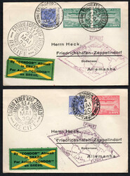 1930 SAF brasil. Post, 3 Vordruck-Bfe. m. 5.000, 10.000 bzw. 20.000 ...