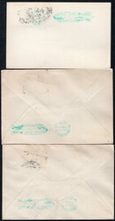 1930 SAF brasil. Post, 3 Vordruck-Bfe. m. 5.000, 10.000 bzw. 20.000 ...