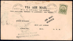 1925 Bermuda-Lakehurst, Bf. m. Stpl. Type I n. Cleveland (AKS)  ...