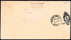 1925 Bermuda-Lakehurst, Bf. m. Stpl. Type I n. Cleveland (AKS)  ...