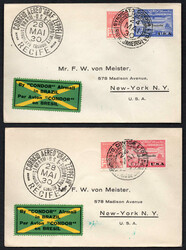 1930 SAF brasil. Post, 6 Vordruck-Bfe. m. 5.000, 10.000 bzw. 20.000 ...