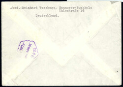 1960 Heuss-H-Bl. m. ZuF a. LuPo-R-Bf. v. Hannover n. Seoul (AKS), 5x ...