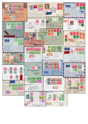 ZUSAMMENDRUCKE AUF BRIEF toller Nachlassposten mit 450 Belegen Bund ...