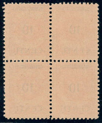 10 C a. 25 M lebh´rötl´orange in guter Type im 4er-Bl., postfr. ...