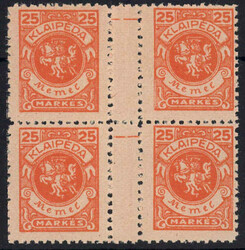 25 M lebh´rötl´orange 2 waagr. Zwischenstegpaare im 4er-Bl., ...