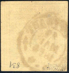 1 Kr schwarz a. altelfenbein, vollrandig rundgestpl. Luxus STUTTGART, ...