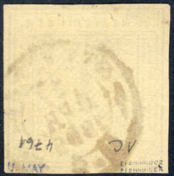 1 Kr schwarz a. altelfenbein, vollrandig rundgestpl. Luxus STUTTGART, ...