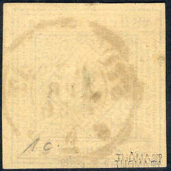 1 Kr schwarz a. altelfenbein, vollrandig zentr. rundgestpl. Luxus ...