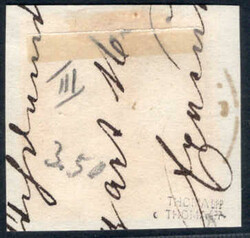 1 Kr schwarz a. altelfenbein, vollrandiges Luxus-Bfstck. CANNSTATT, ...